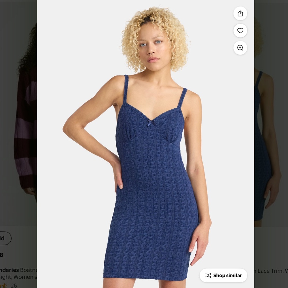 No Boundaries Women's Indigo Blue Mini Dress